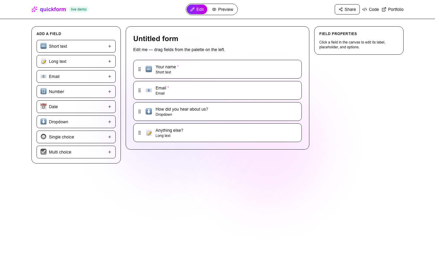 quickform